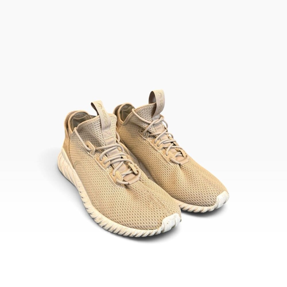 Adidas Original Tubular Doom Sock Primeknit Men’s Sneakers Khaki/White Size 9.5